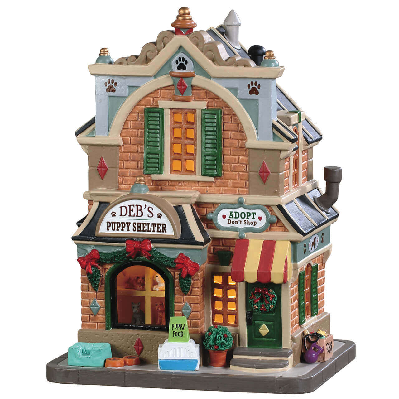 lemax-deb-s-puppy-shelter-miniatur-haus-tierheim image 1