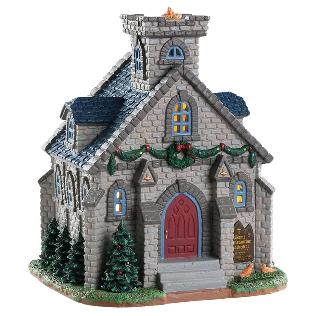 lemax-st-constantine-cathedral-weihnachtsdorf-kirche image 1