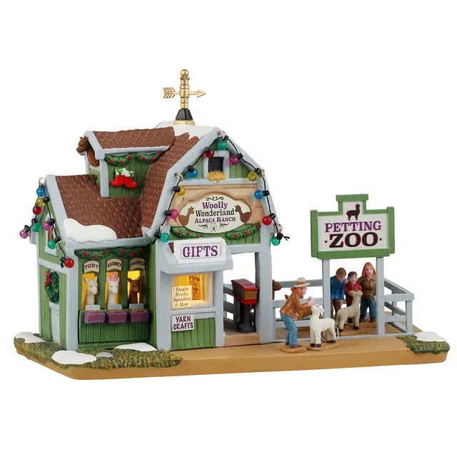 lemax-woolly-wonderland-alpaca-ranch-miniatur-geb-ude image 1