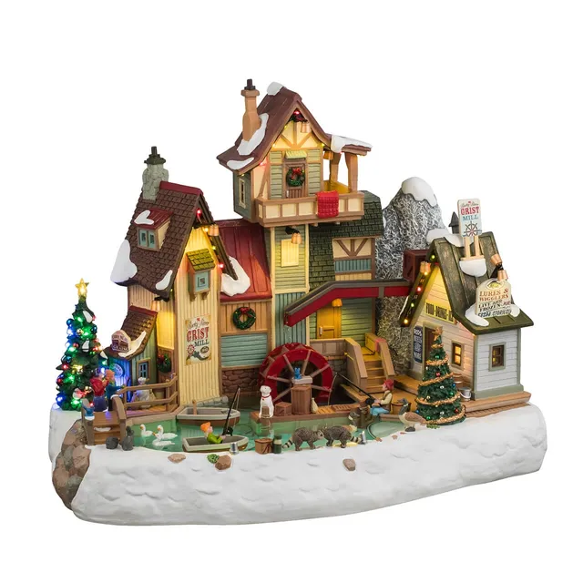 lemax-the-rocky-river-grist-mill-miniaturhaus-harvest-crossing image 1