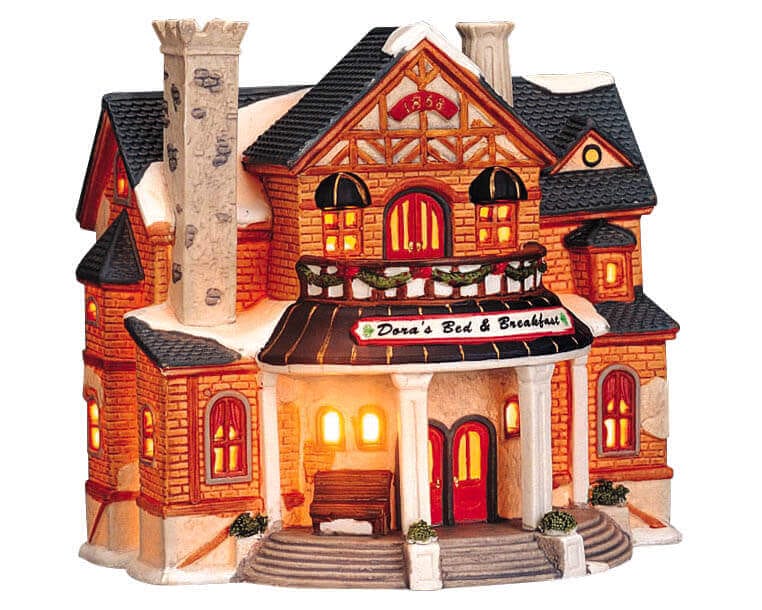 lemax-dora-s-bed-breakfast-weihnachtsdorf-miniaturhaus image 1