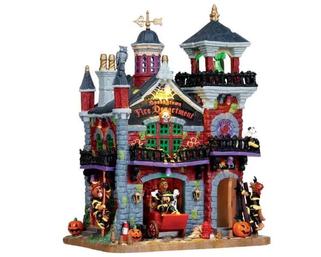 lemax-spookytown-fire-department-halloween-geb-ude image 1