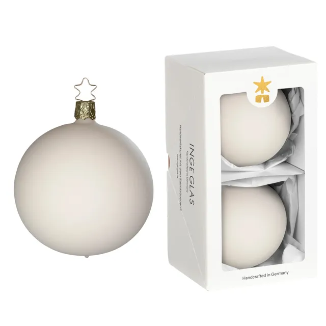 inge-glas-kugeln-creme-samt-christbaumkugel-10-cm image 1
