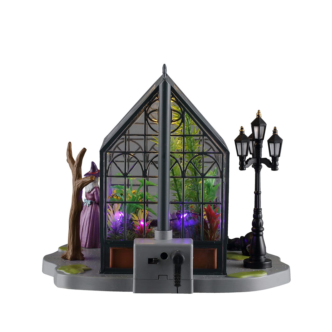 lemax-spooky-town-agatha-s-greenhouse-grusel-gew-chshaus-mit-licht image 4