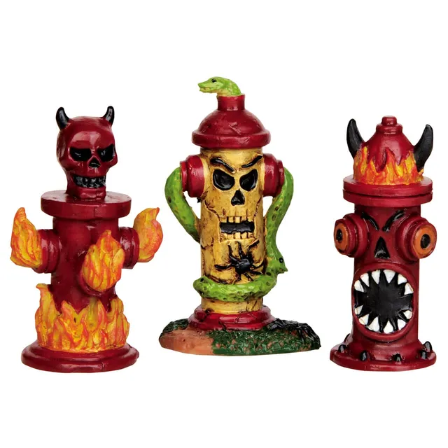 lemax-hellfire-hydrants-3er-set-zubeh-r-spooky-town image 1