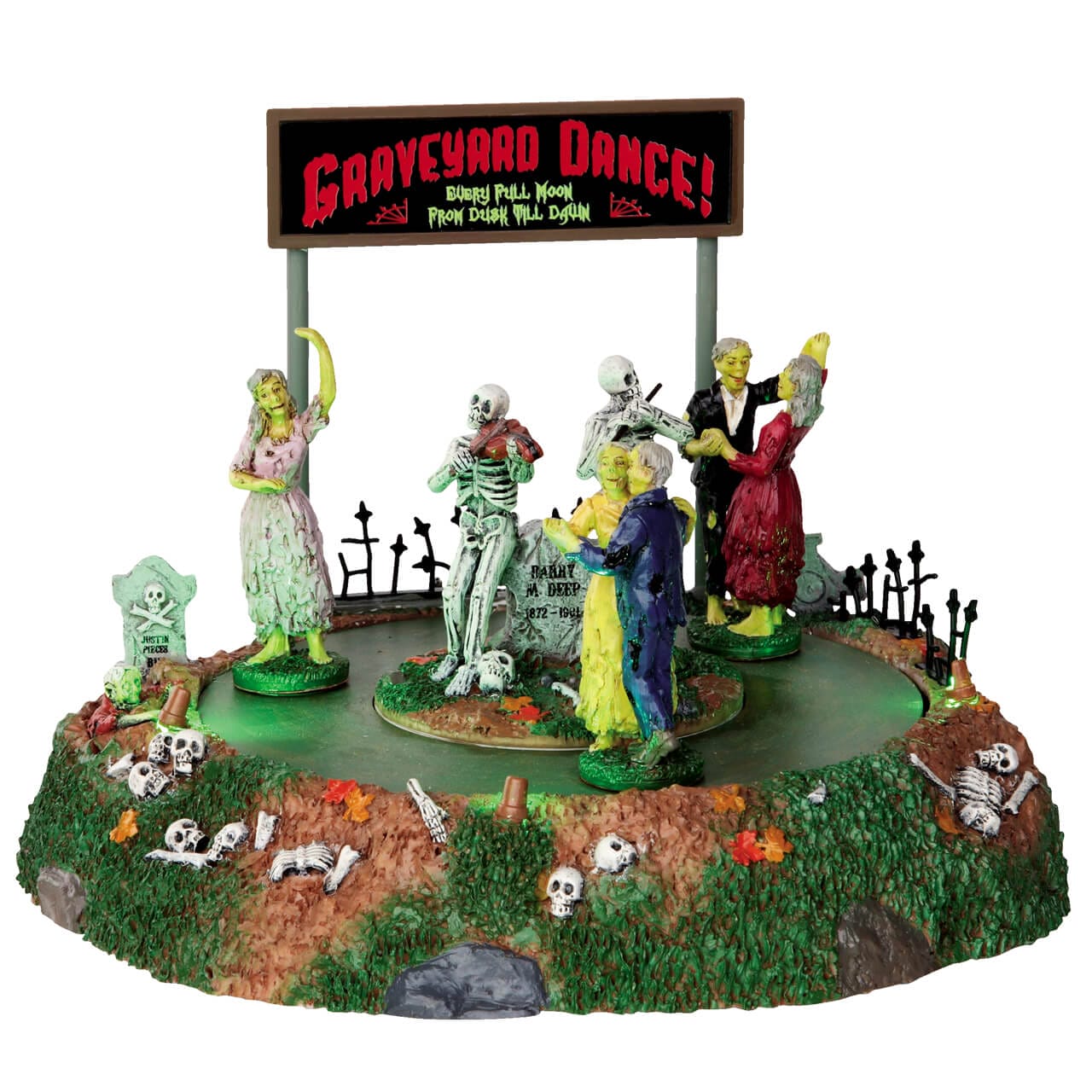 lemax-graveyard-dance-spooky-town-miniatur-tanzszene-mit-drehtanzfl-che image 1