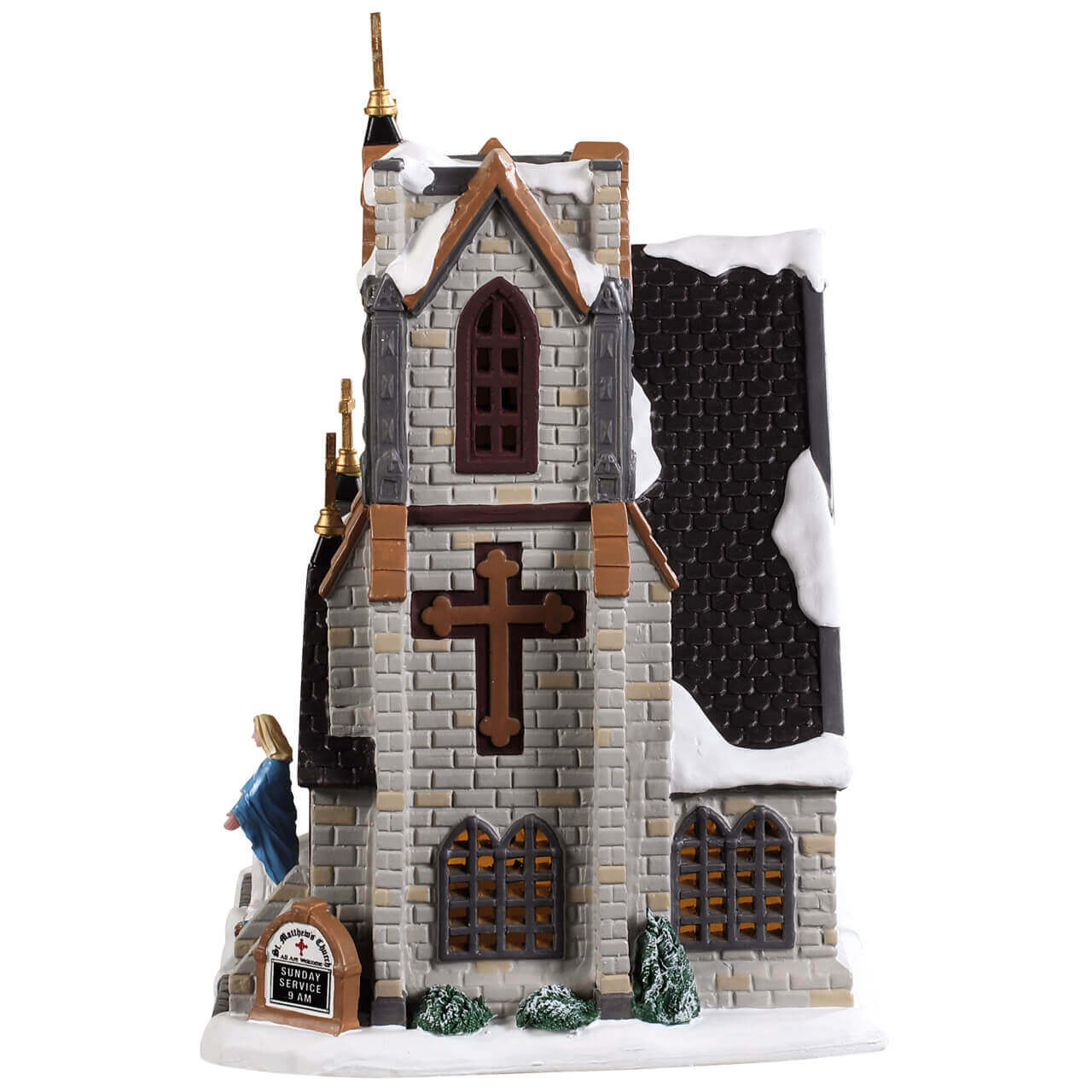lemax-st-matthew-s-church-beleuchtete-dorfkirche image 2
