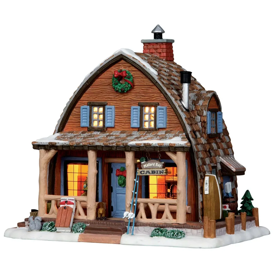 lemax-mallard-bay-cabin-beleuchtetes-weihnachtsdorf-haus image 1