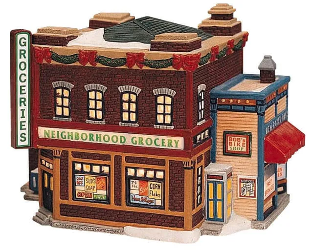 lemax-mom-pop-s-neighborhood-grocery-beleuchtetes-ladenhaus image 1
