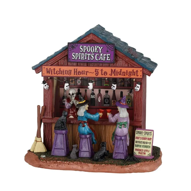 lemax-spooky-spirits-cafe-spooky-town-halloween-haus image 1