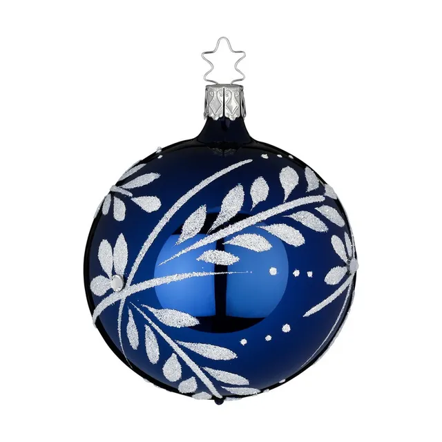 inge-glas-manufaktur-bl-tterfunkeln-christbaumkugel-8-cm image 1