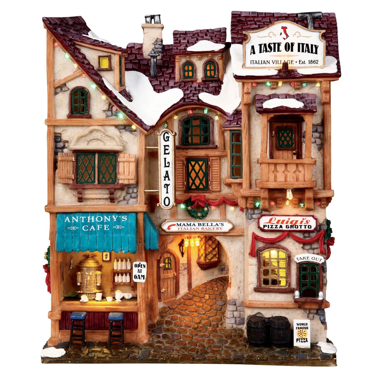 lemax-a-taste-of-italy-beleuchtete-essex-street-fassade image 1