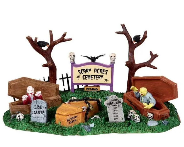 lemax-scary-acres-cemetery-grusel-friedhof-szene image 1