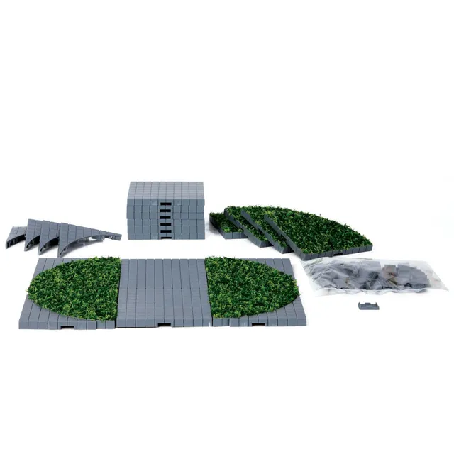 lemax-plaza-system-grey-round-grass-24-pcs-bodenplatten-set image 1