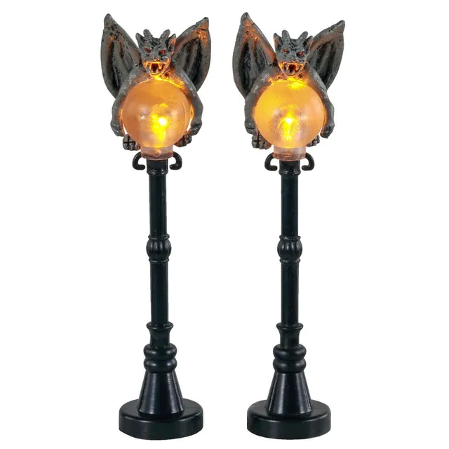 lemax-gargoyle-lamp-post-beleuchtete-laterne-spooky-town image 1