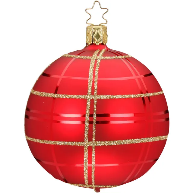 inge-glas-manufaktur-klassisches-karo-10-cm-christbaumkugel image 1