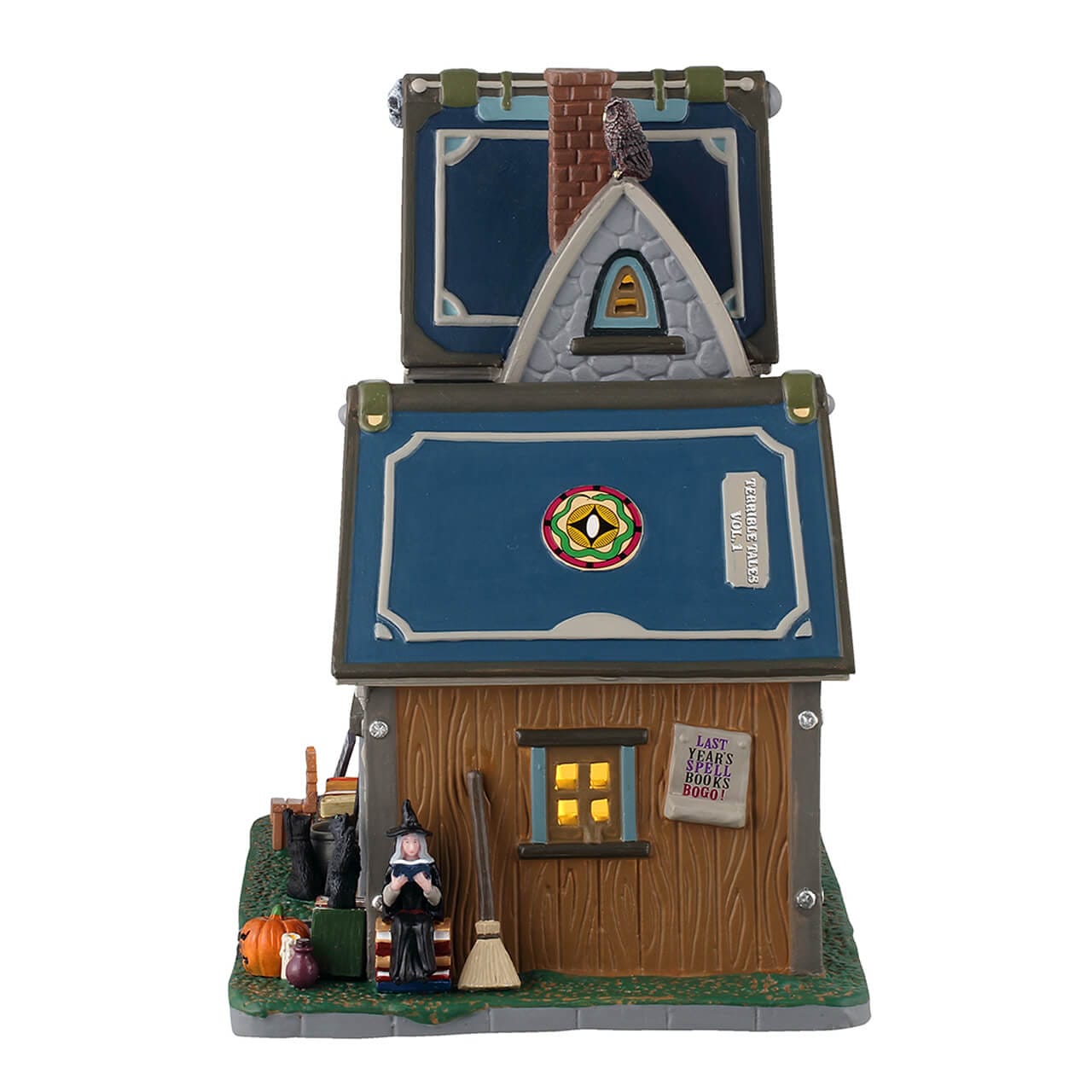 lemax-spellbound-books-terrible-tales-spooky-town-haus image 3