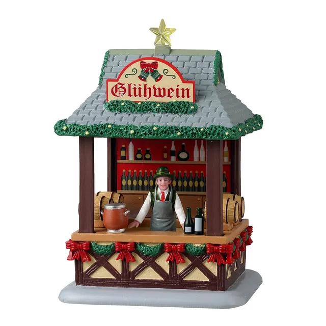 lemax-gluhwein-booth-caddington-miniatur-weihnachtsmarktstand image 1