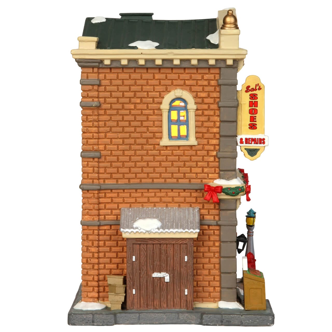 lemax-sal-s-shoes-repairs-beleuchtetes-dorfhaus-schuhmacher image 2