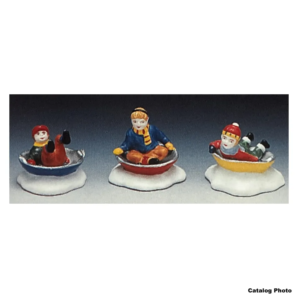 lemax-saucers-in-the-snow-miniatur-figuren-set image 1