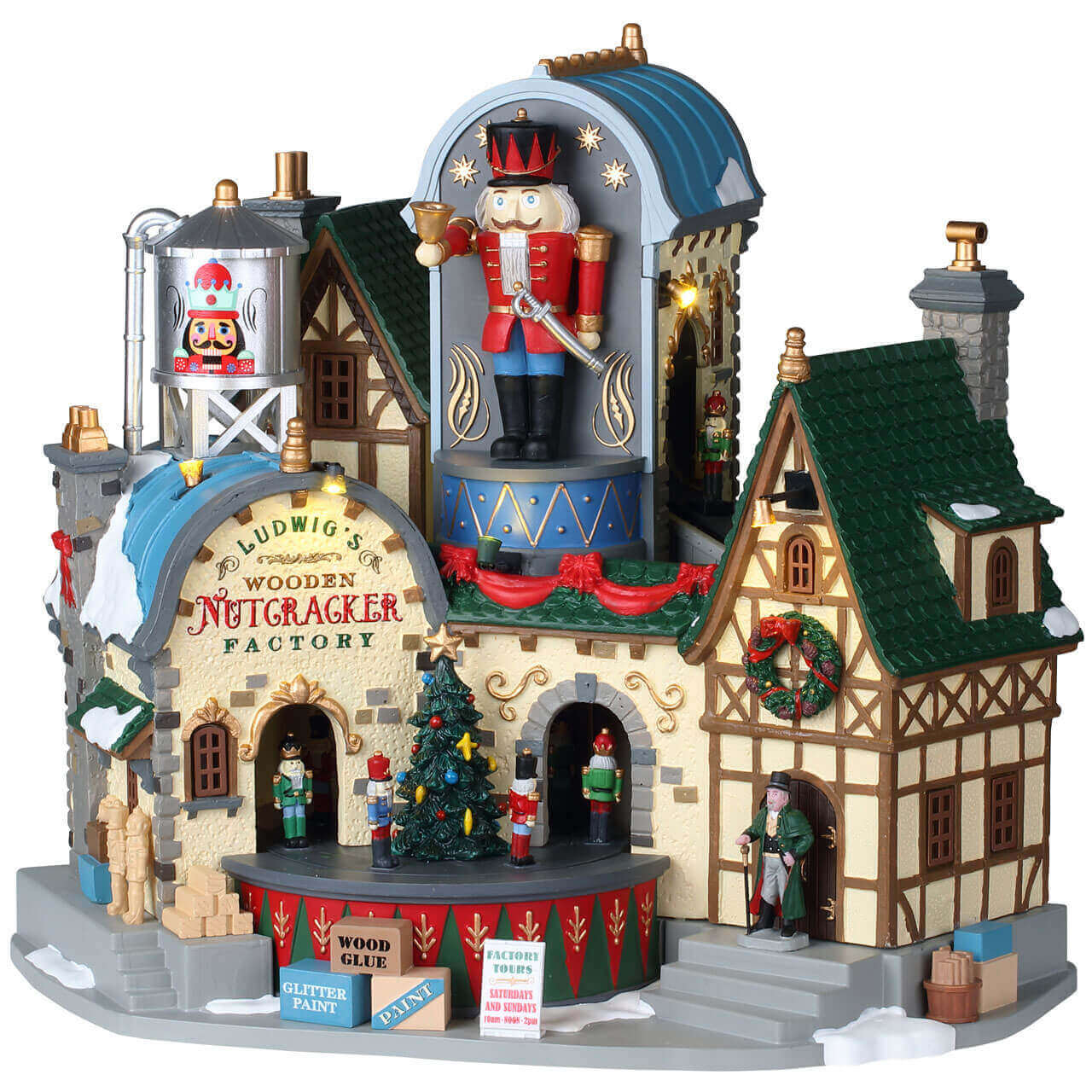 lemax-ludwig-s-wooden-nutcracker-factory-caddington-mit-musik image 1