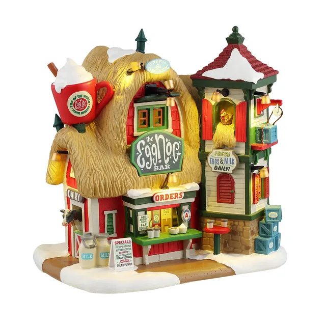 lemax-the-eggnog-bar-beleuchtetes-miniaturhaus-santa-s-wonderland image 1