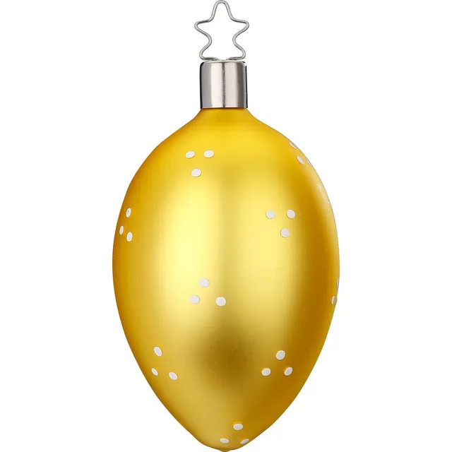 inge-glas-mini-punkte-8-cm-christbaumkugel-gelb image 1