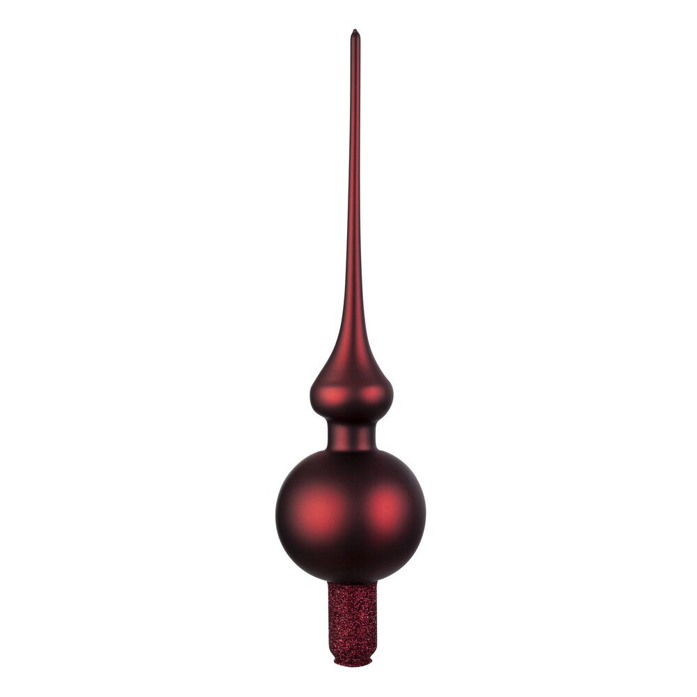 inge-glas-spitze-christbaumspitze-bordeaux-matt-7-x-30-cm image 1