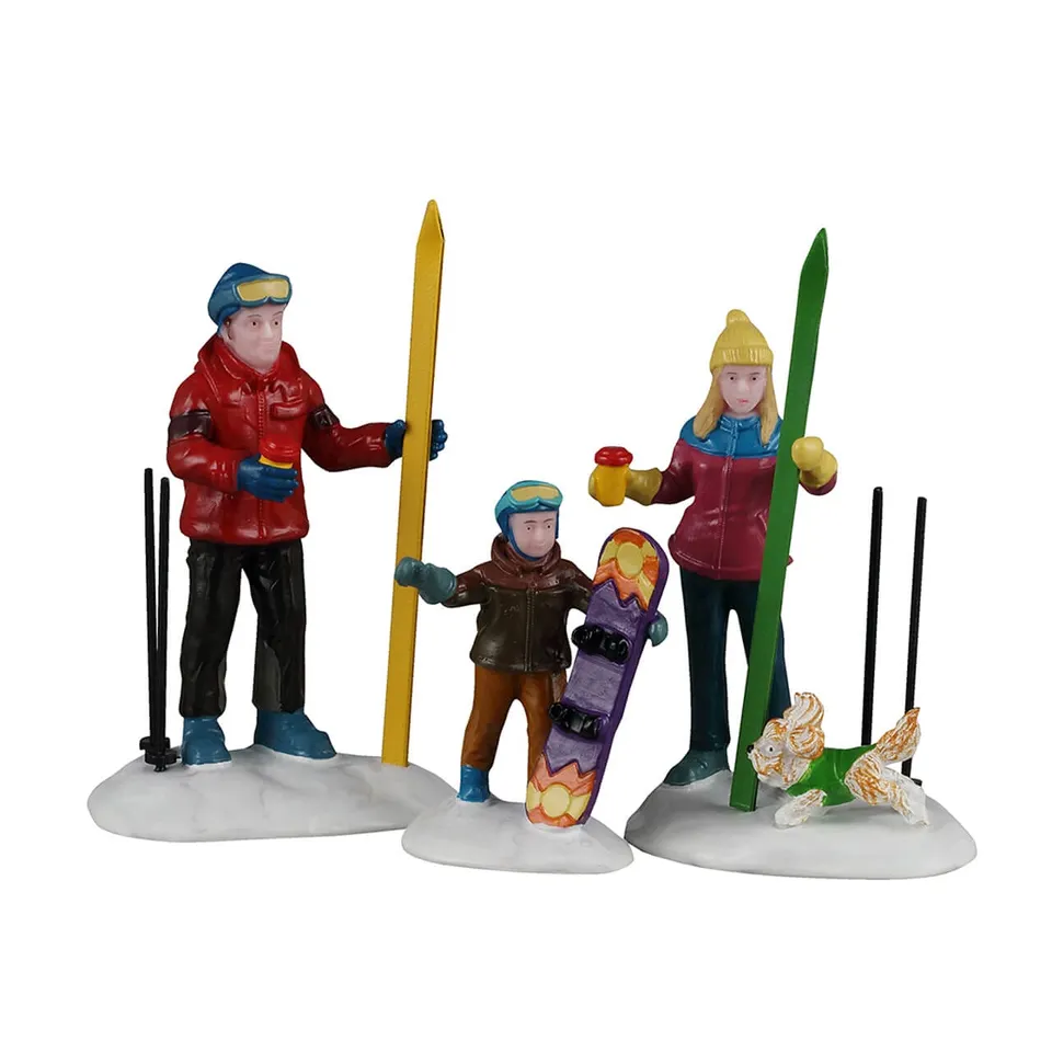 lemax-family-ski-day-vail-village-miniaturfiguren-set image 1