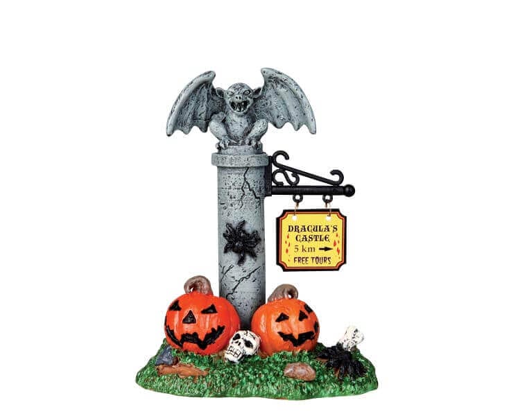 lemax-dracula-s-castle-sign-miniaturschild-f-r-spooky-town image 1