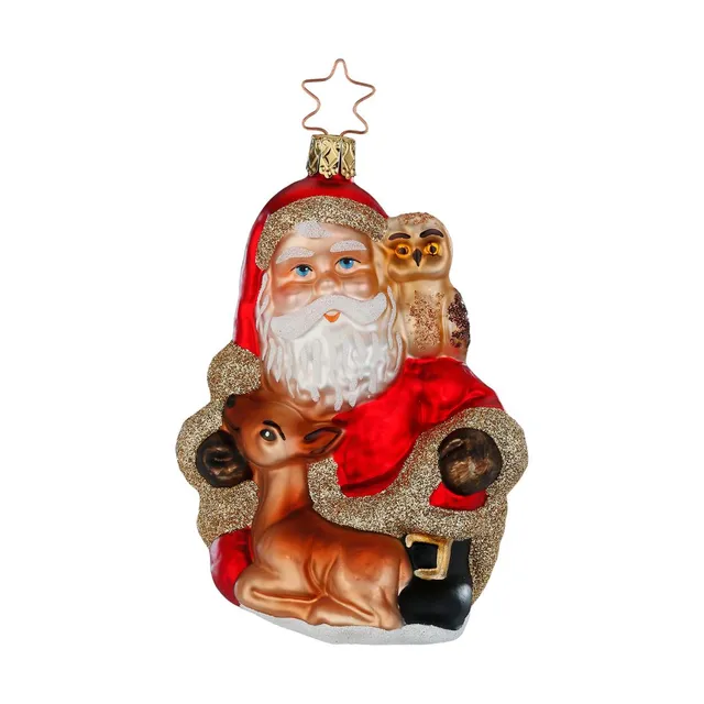 inge-glas-santa-im-winterwald-13-cm-handbemalter-glas-weihnachtsmann image 1