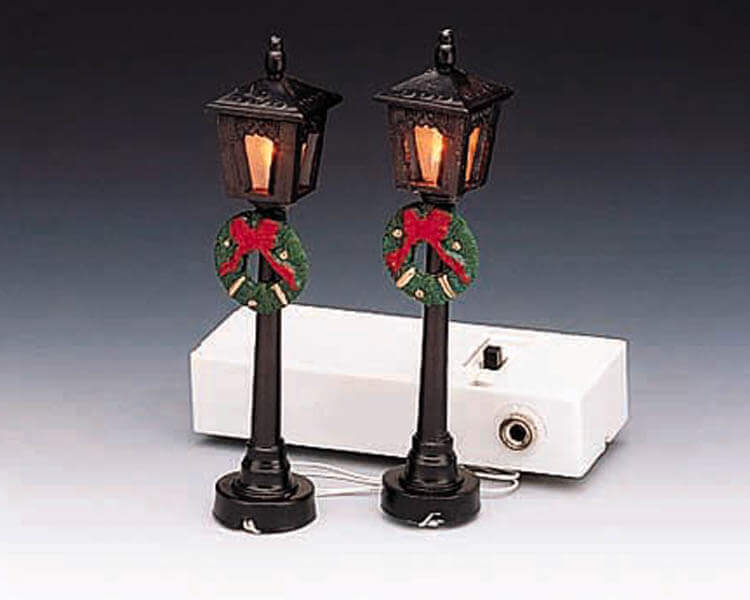 lemax-4-inch-street-lamp-set-of-2-miniatur-laternen-2er-set image 1
