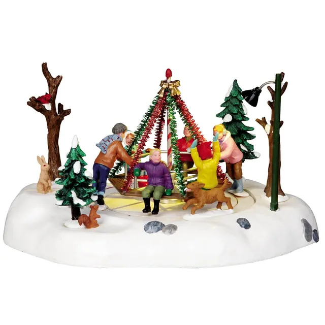 lemax-holiday-merry-go-round-karussell-mit-kindern image 1