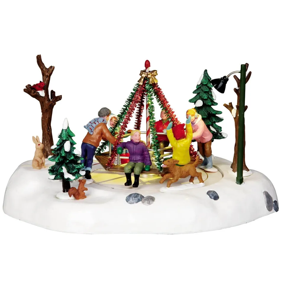lemax-holiday-merry-go-round-karussell-mit-kindern image 1