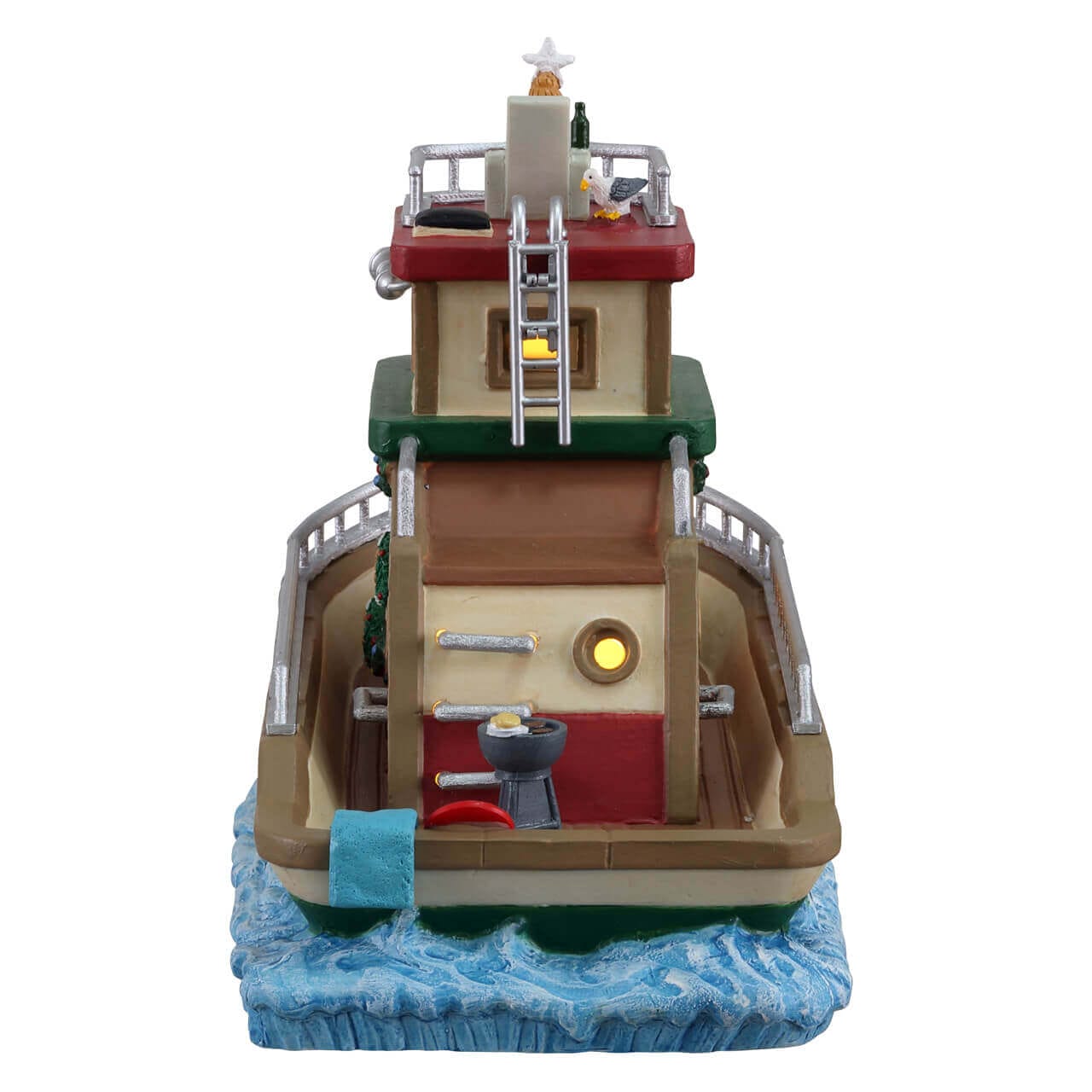 lemax-jonathan-s-houseboat-on-the-bay-beleuchtete-miniatur-hausboot-szene image 3