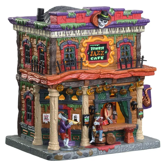lemax-zombie-jazz-cafe-miniaturhaus-spooky-town image 1