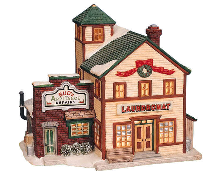lemax-laundromat-beleuchtetes-miniatur-geb-ude-waschsalon image 2