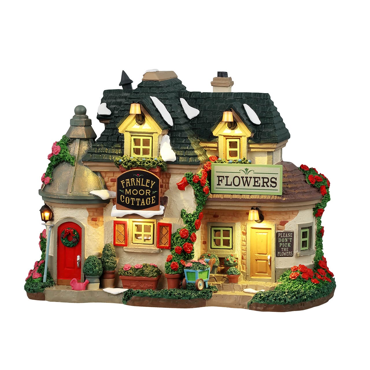 lemax-farnley-moor-cottage-beleuchtetes-miniaturhaus-caddington-village image 1