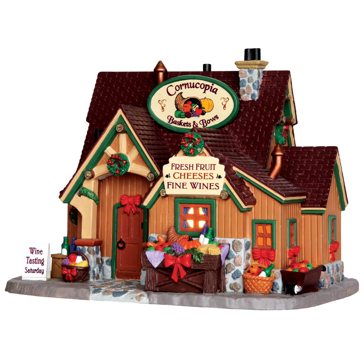 lemax-cornucopia-baskets-bows-miniatur-deko image 1
