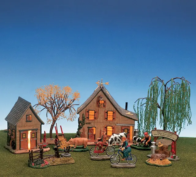 lemax-green-gables-barn-set-aogg-scheunen-set image 1