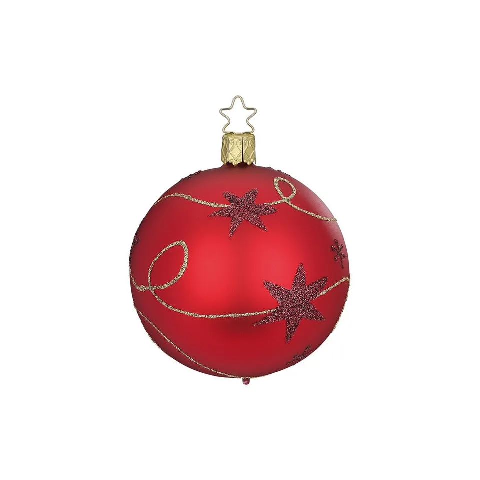 inge-glas-sternenband-christbaumkugel-glas-rot-6-cm image 1