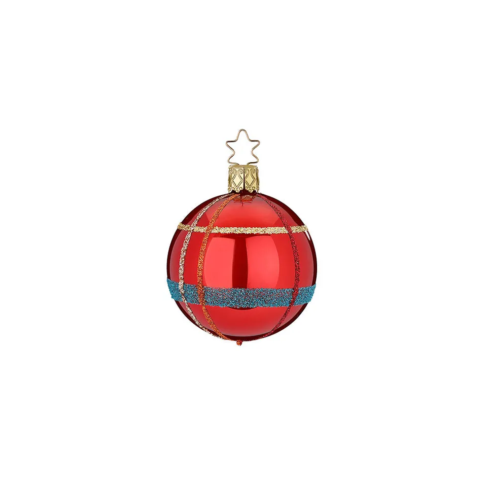 inge-glas-manufaktur-landhaus-christbaumkugel-6-cm-rot image 1