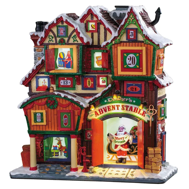 lemax-dasher-s-advent-stable-adventskalender-stall-mit-schl-ssel image 1