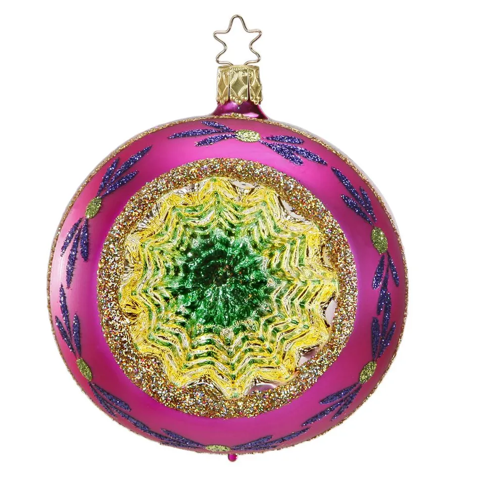 inge-glas-funkelnder-reflex-christbaumkugel-pink-10-cm image 1