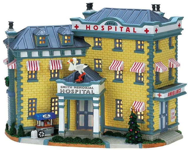 lemax-smith-memorial-hospital-beleuchtetes-miniatur-krankenhaus image 1