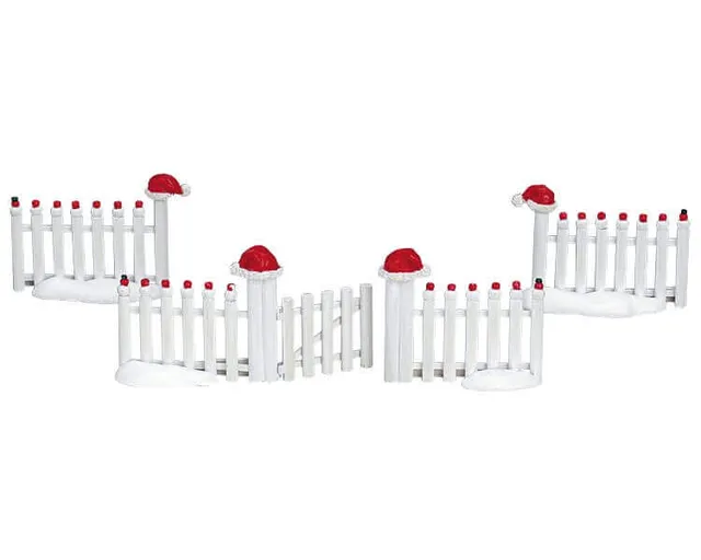 lemax-peppermint-pickets-weihnachtsdorf-zaun-accessoire image 1
