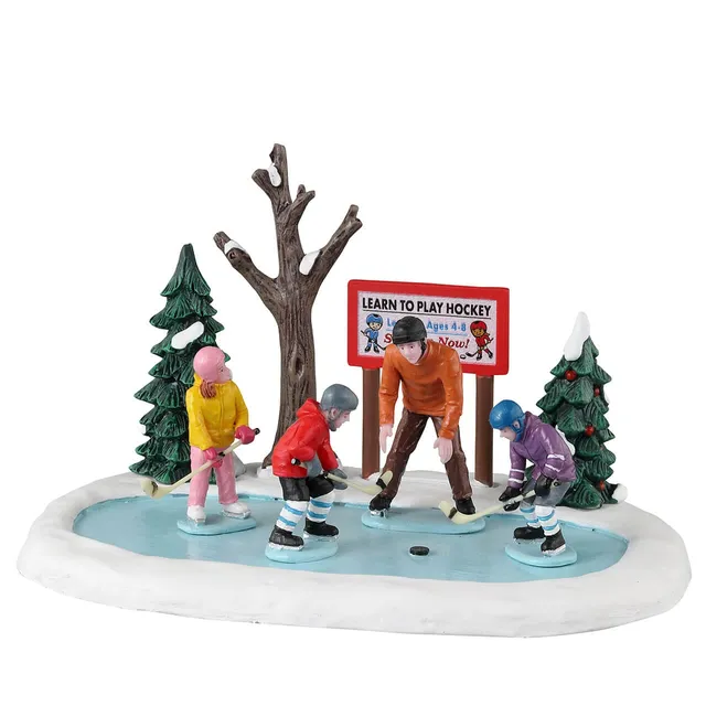 lemax-tiny-tikes-hockey-lessons-vail-village-miniaturszene image 1