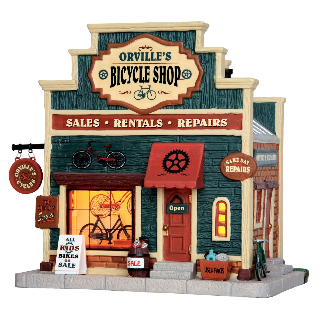 lemax-orville-s-bicycle-shop-miniaturhaus-fahrradladen image 2