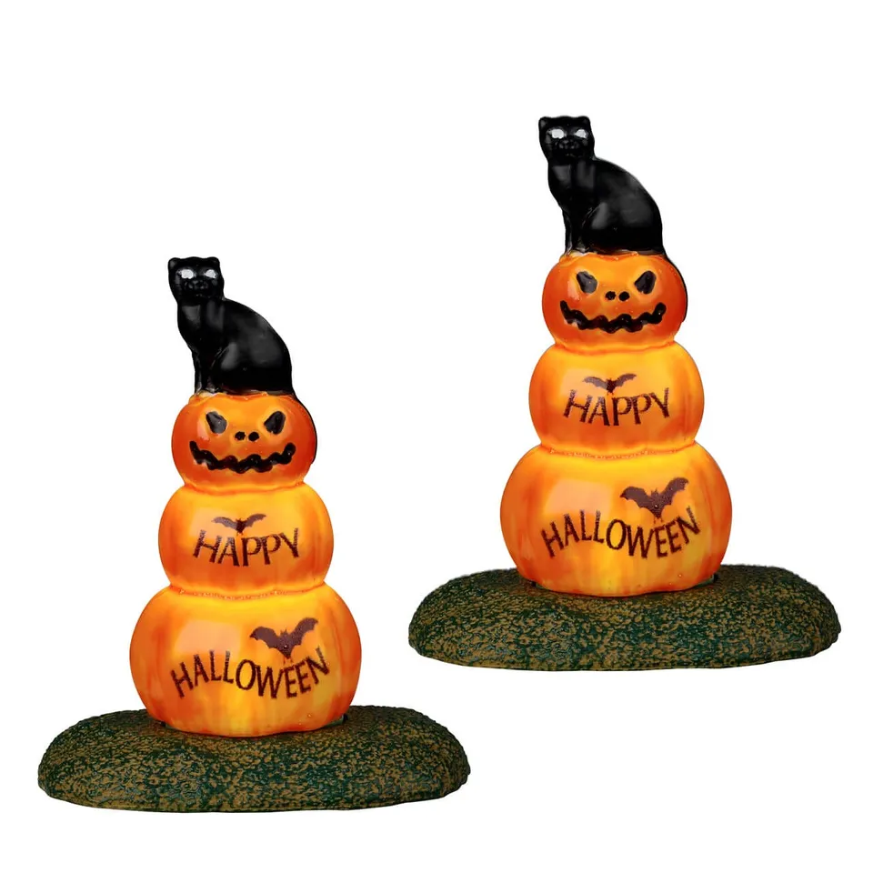 lemax-cat-and-pumpkin-spooky-town-halloween-figur image 1