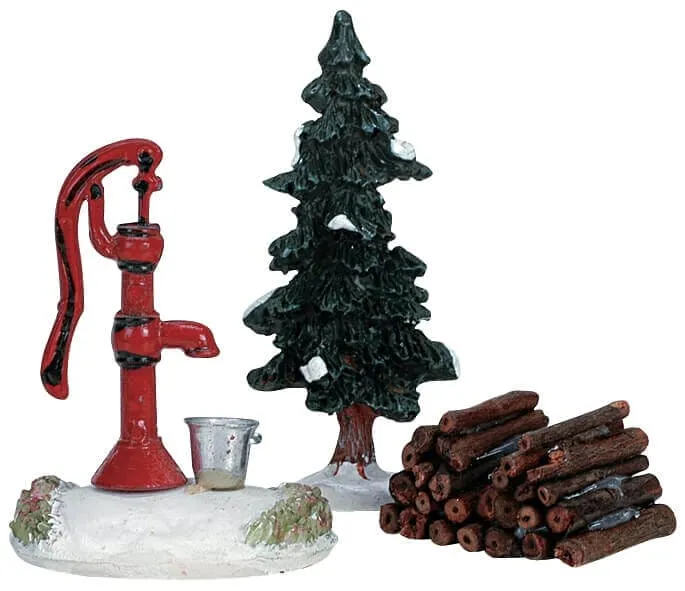 lemax-water-pump-tree-firewood-zubeh-r-set-3-teilig image 1